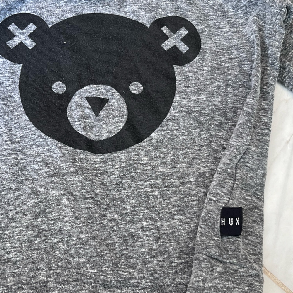 Huxbaby Bear Pullover toddler boy size 3T, gray - Picture 4 of 5